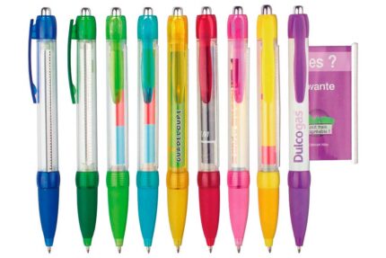 Stylo publicitaire bannière transparent