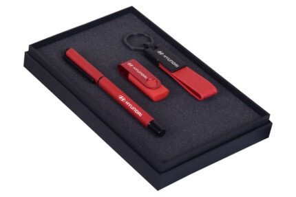 Ensemble Stylo à Bille, Clé USB et Porte-clés