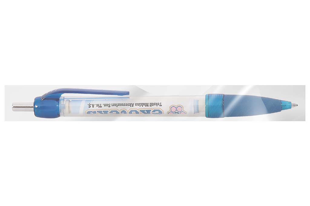 Stylo publicitaire bannière transparent