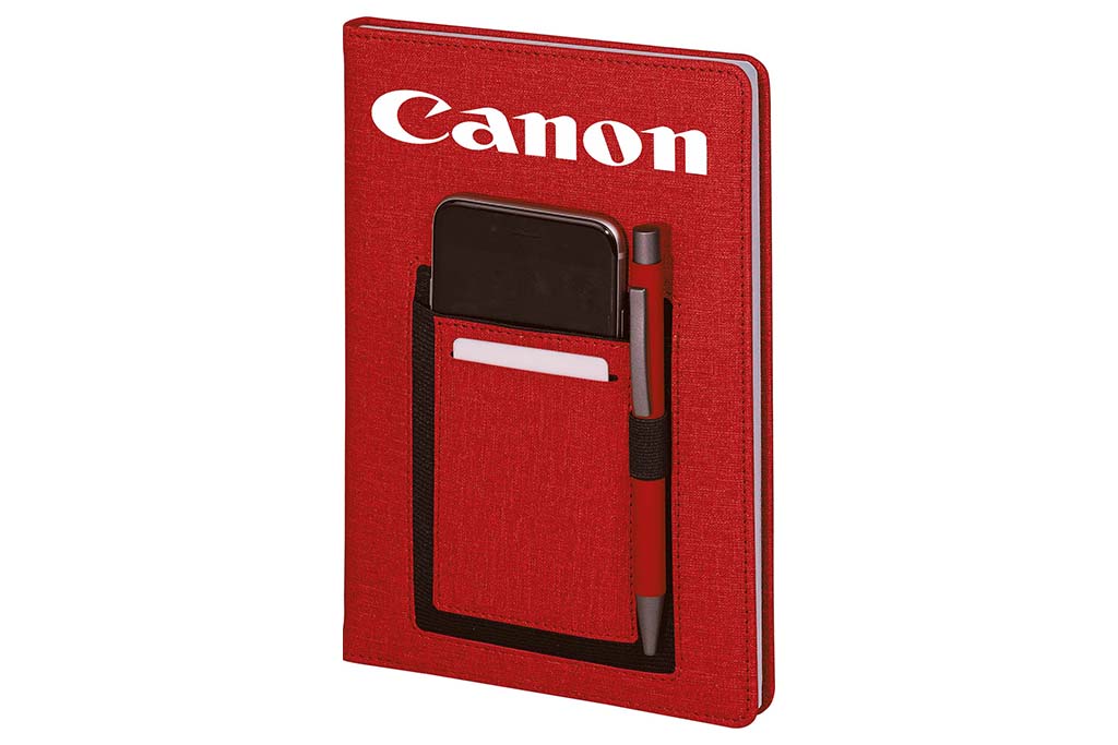 Carnet avec poche pour téléphone