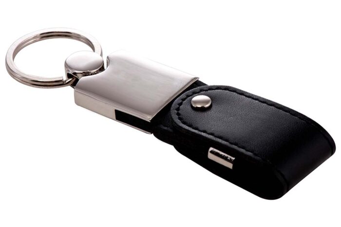 Clé USB métal avec protection cuir