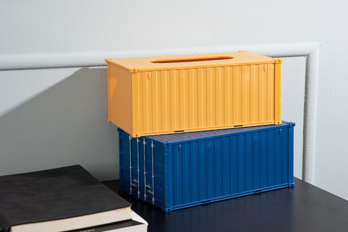 Porte-serviettes en forme de conteneur