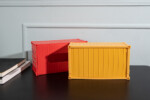 Porte-serviettes en forme de conteneur