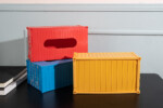 Porte-serviettes en forme de conteneur
