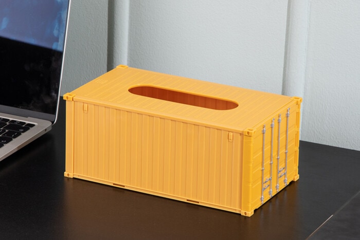 Porte-serviettes en forme de conteneur