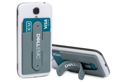 Porte-cartes en silicone avec support pour téléphone