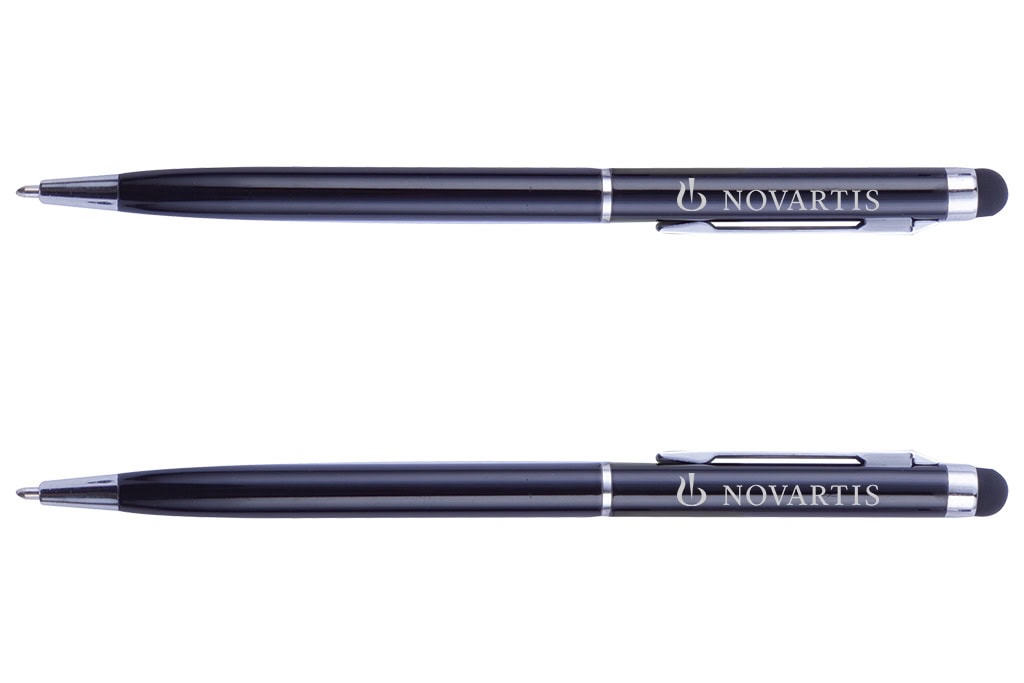 Stylo à bille en métal avec pointe tactile