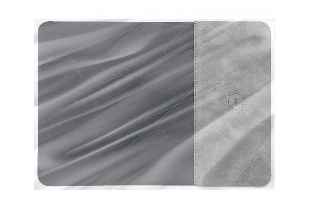 Tapis de Souris en Cuir avec Chargeur Sans Fil 15W Rapide