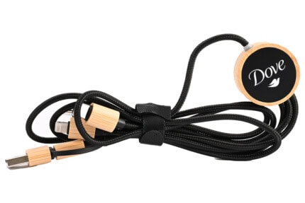 Câble de Charge 5-en-1 en Bambou