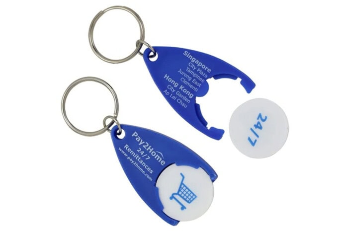 Porte-clés jeton caddie