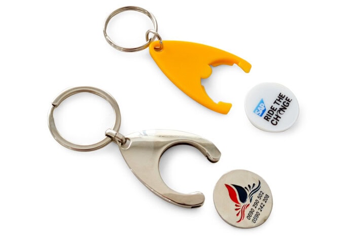 Porte-clés jeton caddie