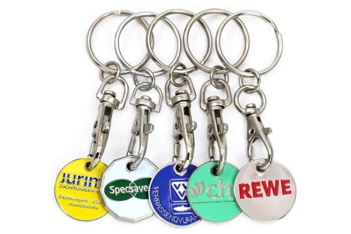 Porte-clés jeton caddie
