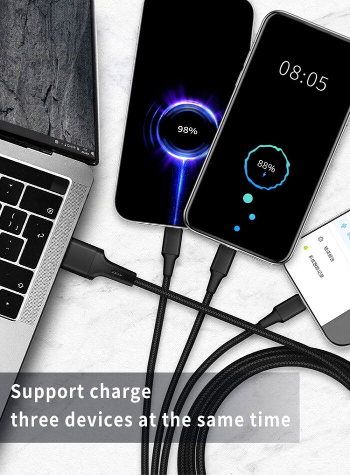Câble de Charge 5-en-1 avec Technologie PD – 60W