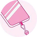 Lanière Réglable pour Smartphone avec Étiquette et Clip