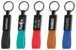 Porte-clés gravé en simili cuir et métal