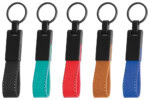 Porte-clés gravé en simili cuir et métal