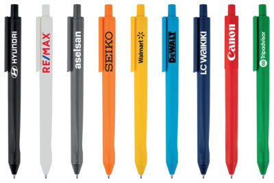 Stylo en plastique de couleur unie