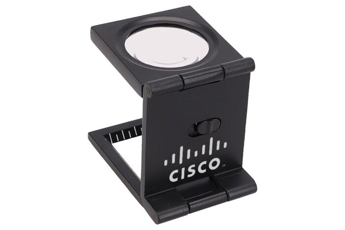 Loupe Métal Pliable 10X avec 2 LED et Échelle