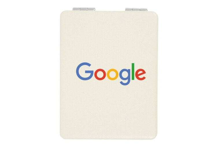 Miroir de poche rectangulaire en simili cuir