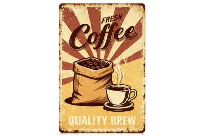 Plaque Métal Vintage