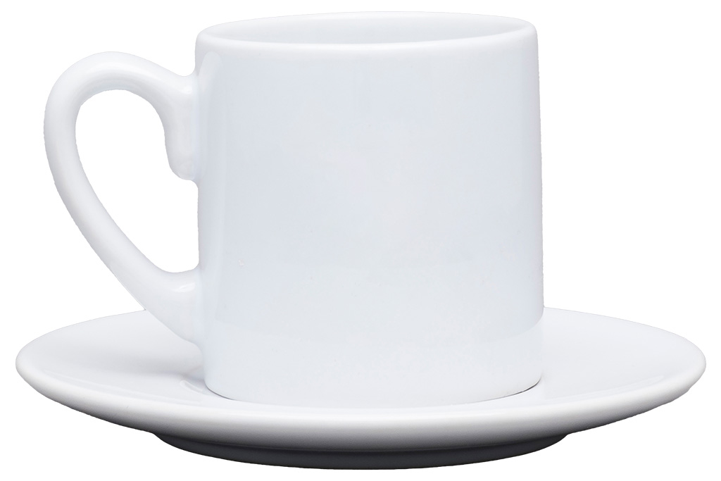 Tasse à Espresso et Soucoupe en Porcelaine