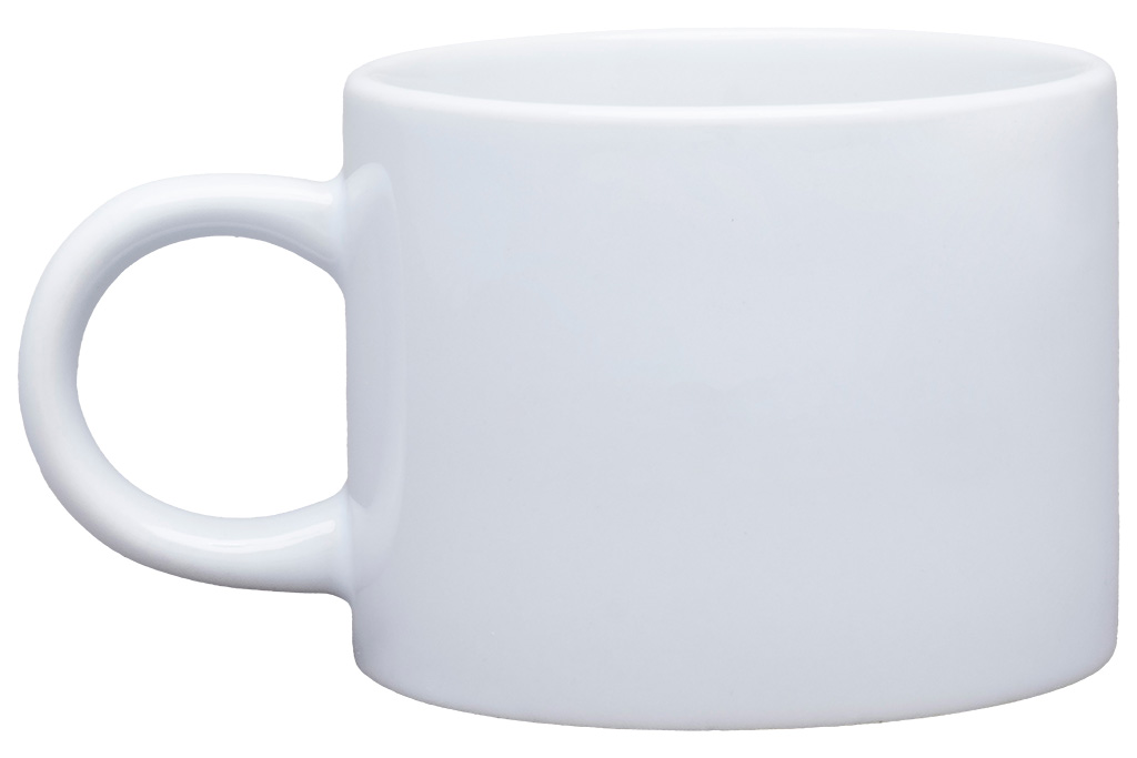 Petit Mug en Porcelaine avec Anse Colorée