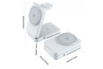 Station de recharge magnétique 3-en-1 pliable avec lumière LED