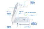 Station de recharge magnétique 3-en-1 pliable avec lumière LED