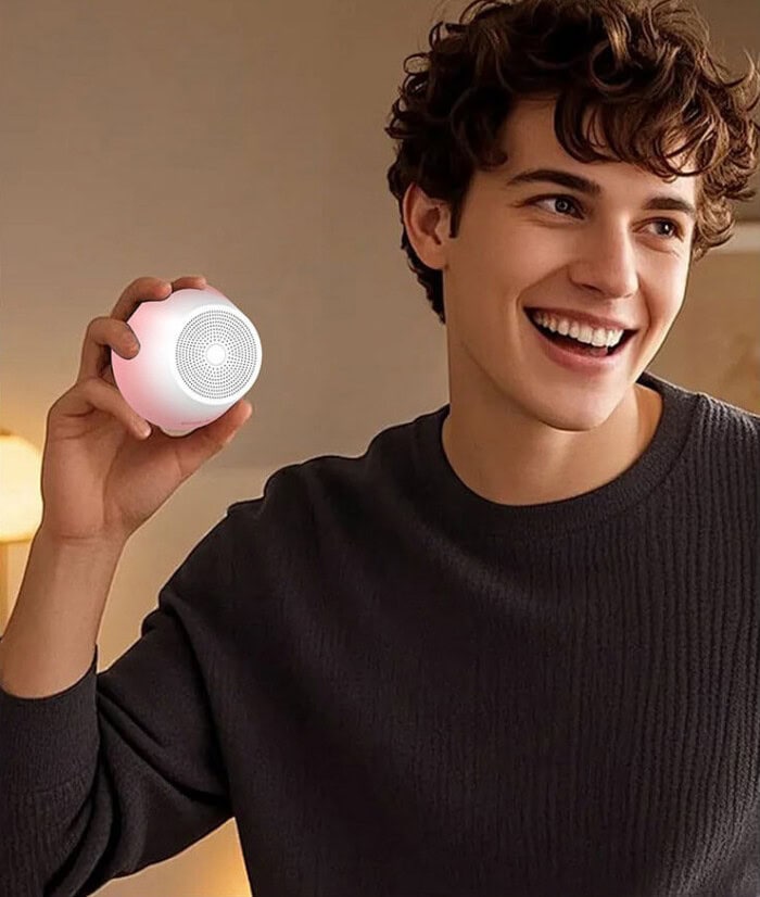 Mini enceinte Bluetooth magnétique & support téléphone