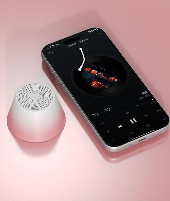 Mini enceinte Bluetooth magnétique & support téléphone